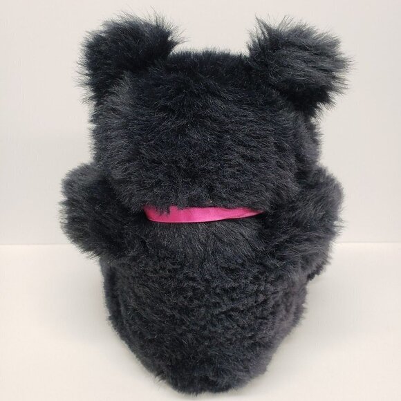 Ty 12" Blackie Black Teddy Bear Seated Vintage 1987 Stuffed Animal Plush - Picture 2 of 7